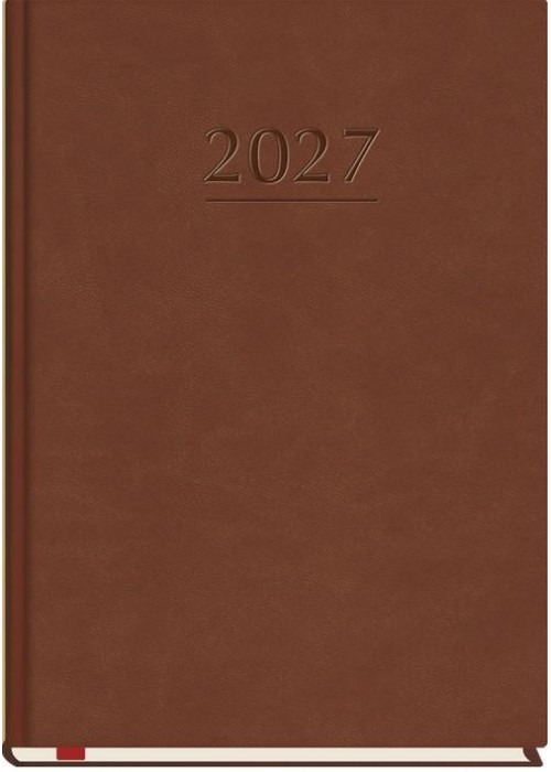 Terminarz 2027 A5 tygodniowy Popularny brąz