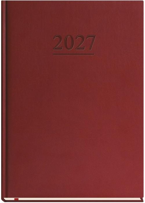 Terminarz 2027 B5 tygodniowy klasyczny bordo