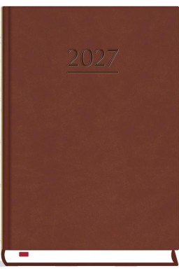 Terminarz 2027 B6 dzienny Powszechny brąz
