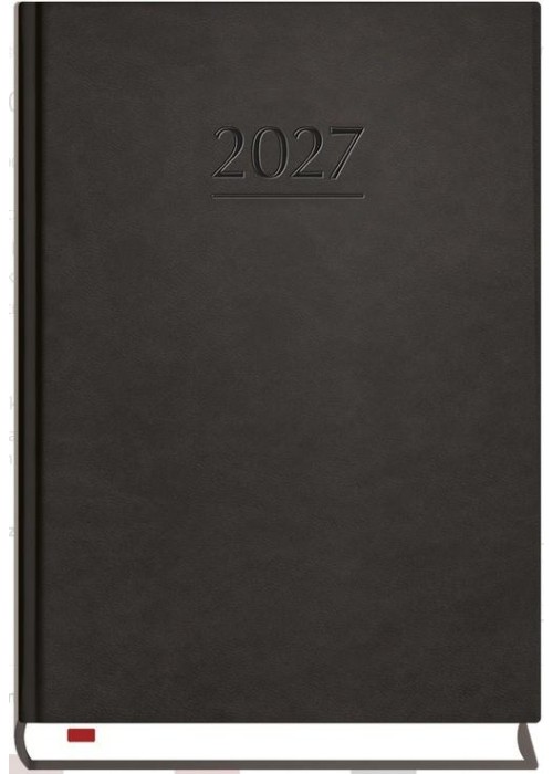 Terminarz 2027 B6 dzienny Powszechny czarny