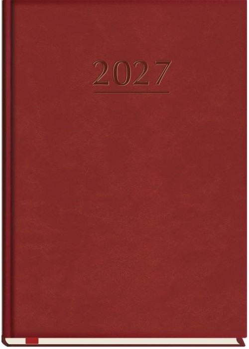Terminarz 2027 A5 tygodniowy Popularny bordo