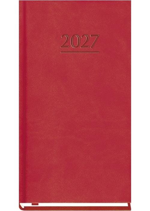 Terminarz 2027 kieszonkowy czerwony