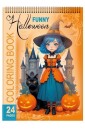 Kolorowanka z naklejkami 12 stron Funny Halloween