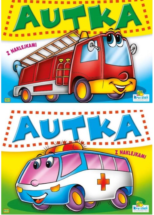 (092) Autka z naklejkami MIX