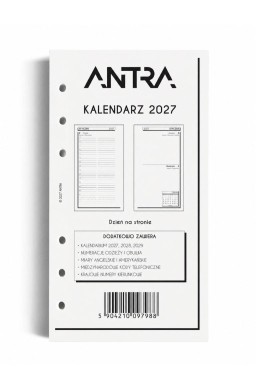 Wkład kalendarzowy 2027 Memofix B6 ST/DNS