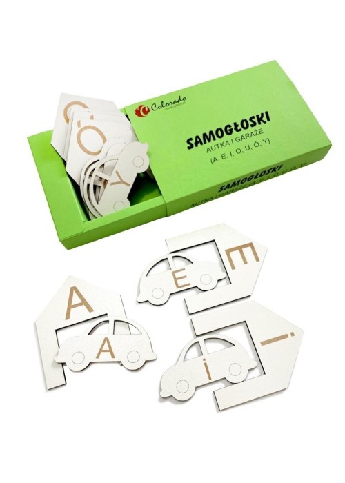 Samogłoski - autka i garaże (duże litery)