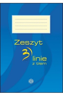 Zeszyt 3 linie z tłem