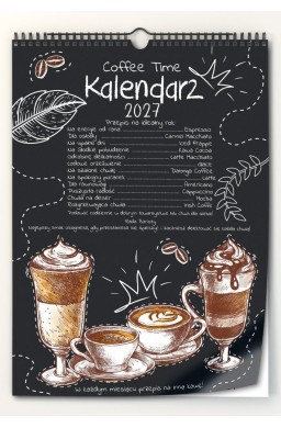 Kalendarz 2027 ścienny Mega coffee