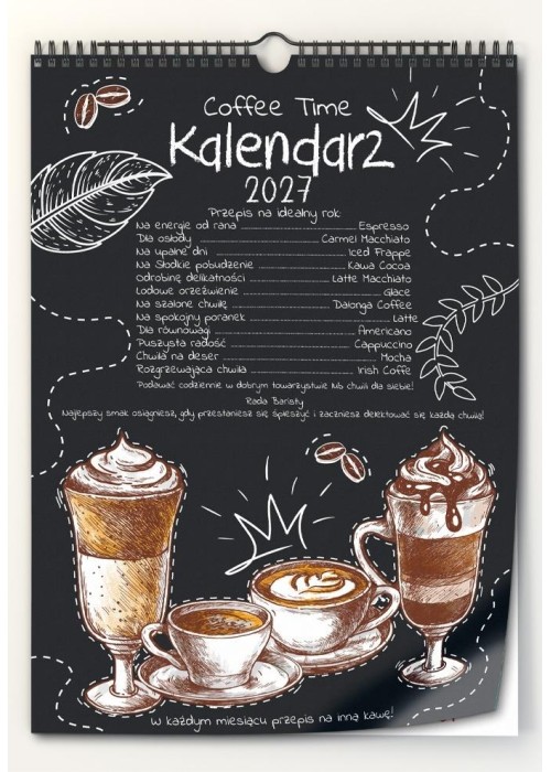 Kalendarz 2027 ścienny Mega coffee