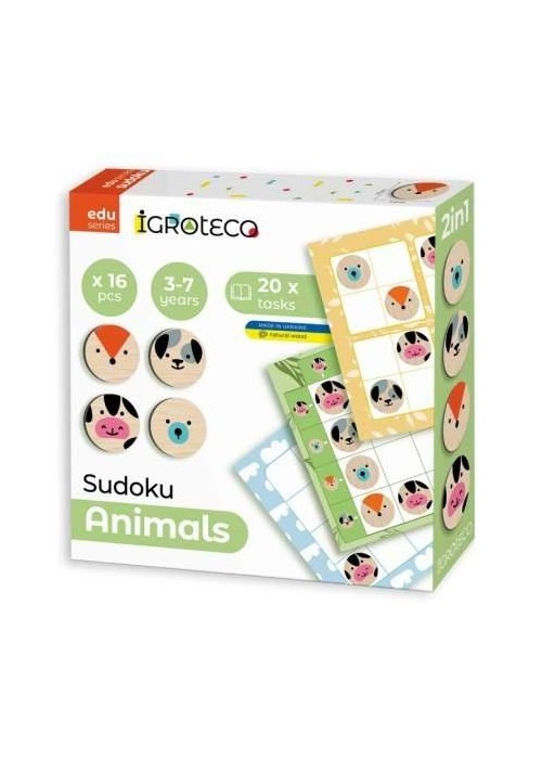 Logiczne gra Sudoku Zwierzęta 16szt