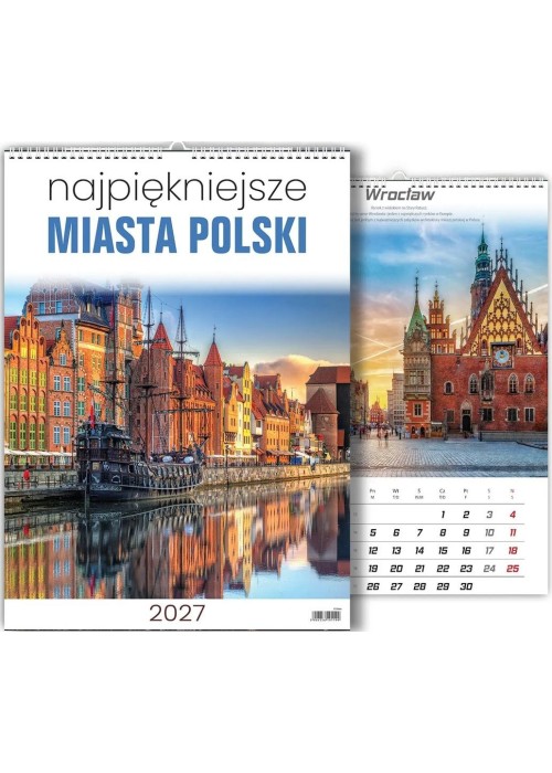Kalendarz 2027 wieloplanszowy Piękne Miasta