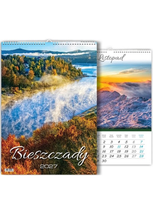 Kalendarz 2027 wieloplanszowy Bieszczady