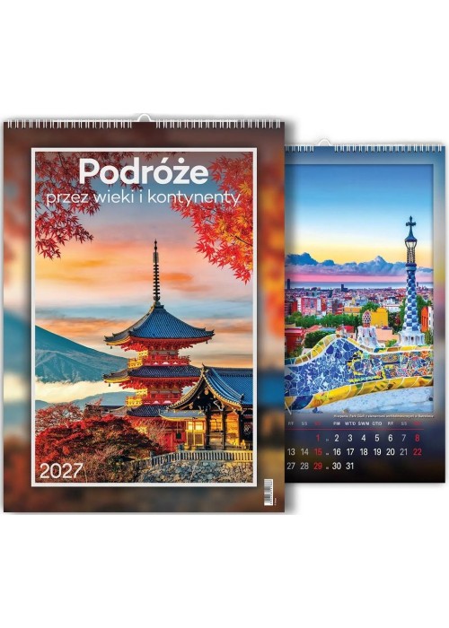 Kalendarz 2027 wieloplanszowy Podróże przez wieki