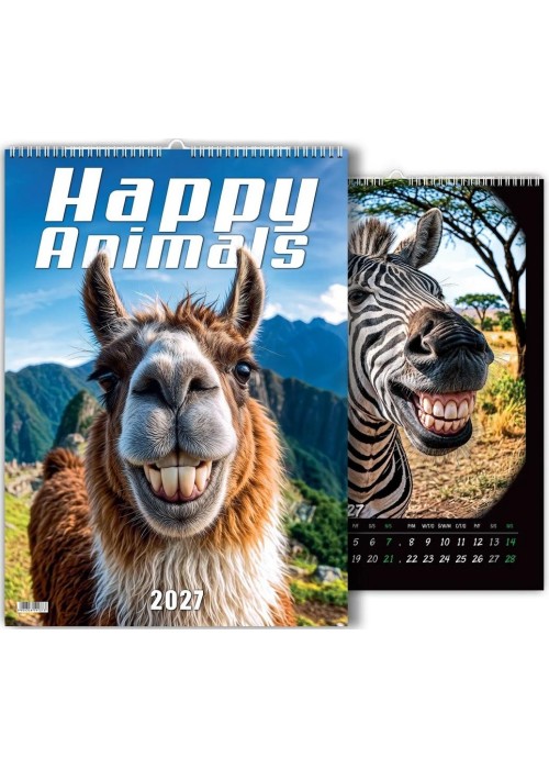 Kalendarz 2027 wieloplanszowy Happy Animals