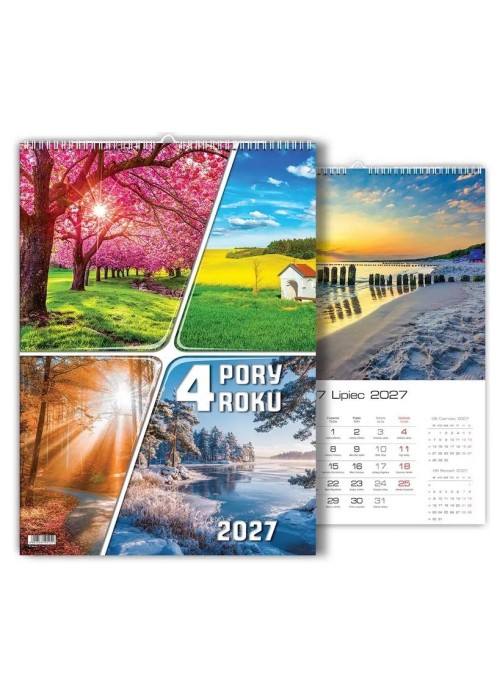 Kalendarz 2027 wieloplanszowy 4 pory roku