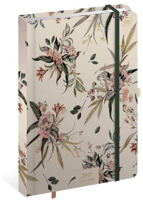 Kalendarz 2027 B5/192 Metallic Blossom Daily