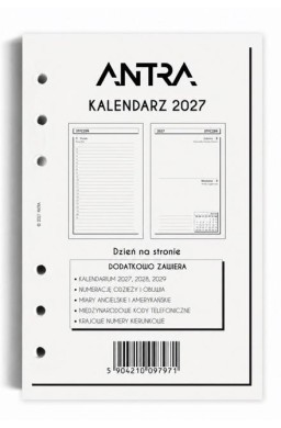 Wkład kalendarzowy 2027 Memofix A5 DNS