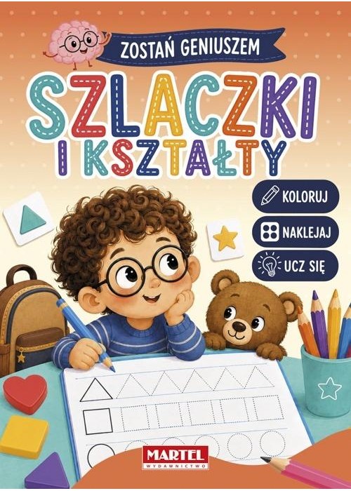 Zostań geniuszem Szlaczki i kształty z naklejkami