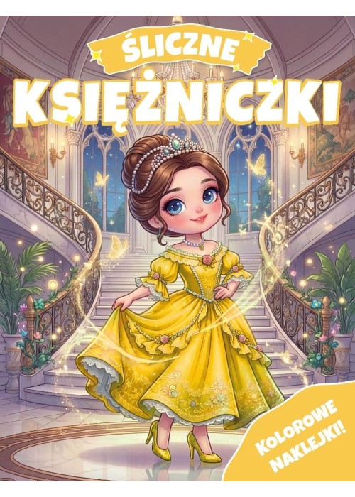 Śliczne księżniczki. Kolorowanka z naklejkami