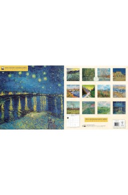 Kalendarz 2027 ścienny kwadrat Van Gogh Krajobrazy