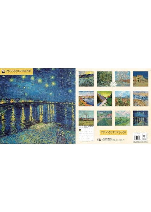 Kalendarz 2027 ścienny kwadrat Van Gogh Krajobrazy