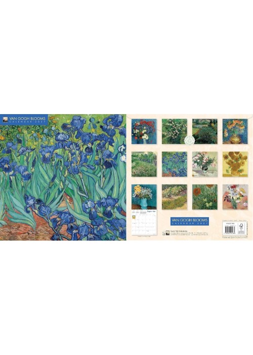 Kalendarz 2027 ścienny kwadrat Van Gogh Kwiaty