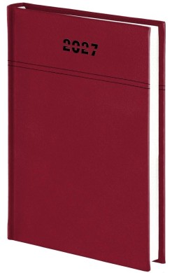 Kalendarz 2027 B5 dzienny Welur bordo