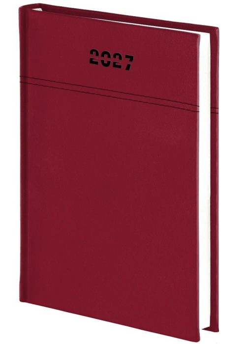 Kalendarz 2027 B5 dzienny Welur bordo