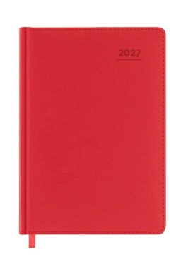 Terminarz 2027 A5 dzienny czerwony