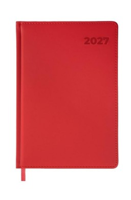 Terminarz 2027 A5 dzienny czerwony