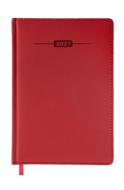 Terminarz 2027 A5 dzienny czerwony