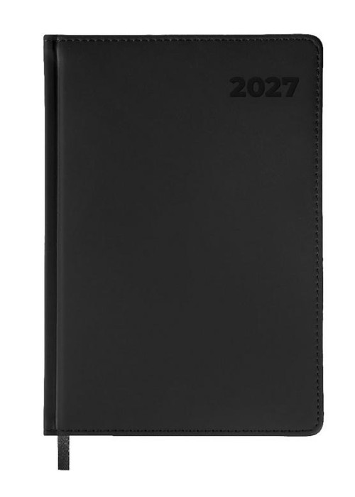 Terminarz 2027 A5 dzienny czarny