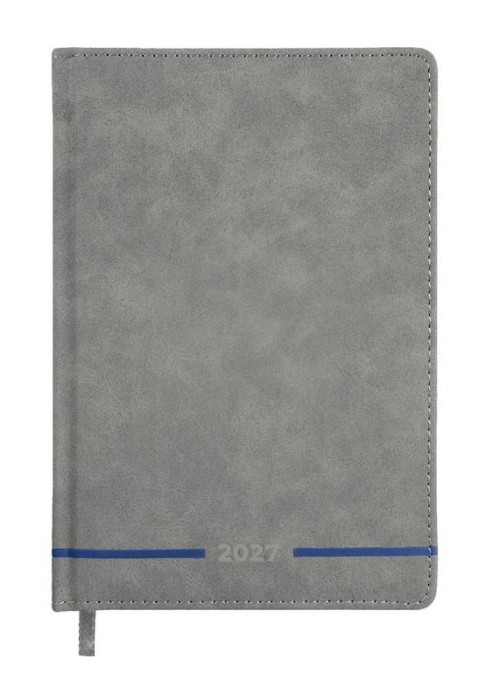 Terminarz 2027 A5 dzienny szary