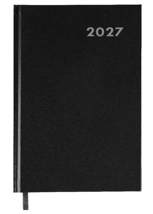Terminarz 2027 A5 dzienny czarny