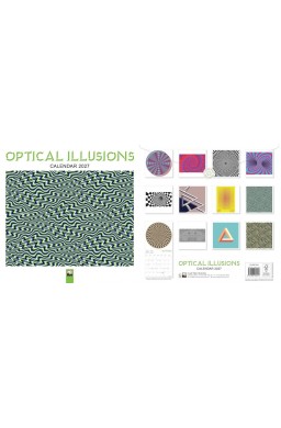 Kalendarz 2027 ścienny kwadrat Optyczne iluzje