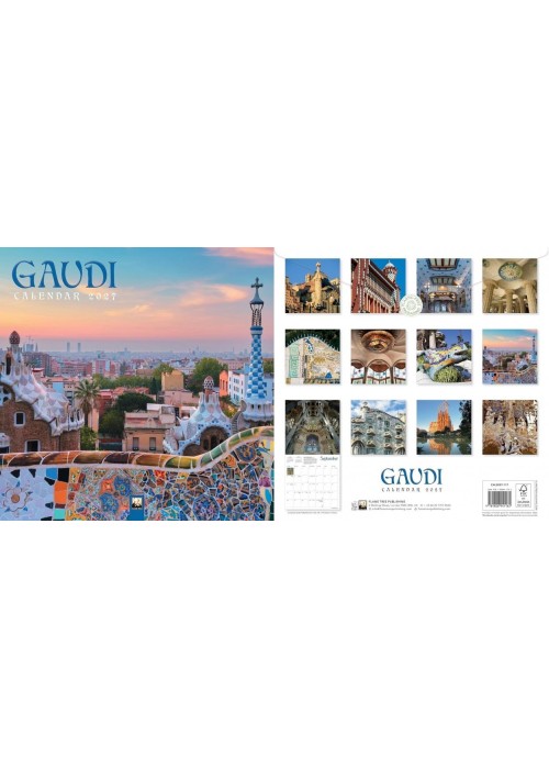 Kalendarz 2027 ścienny kwadrat Gaudi