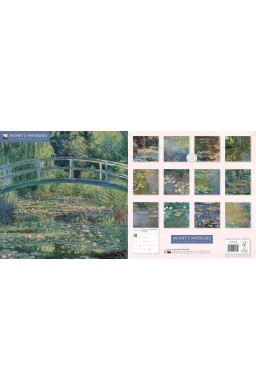 Kalendarz 2027 ścienny kwadrat Lilie wodne Monet