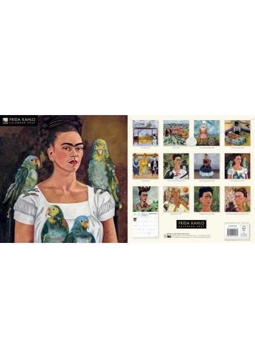 Kalendarz 2027 ścienny kwadrat Frida Kahlo