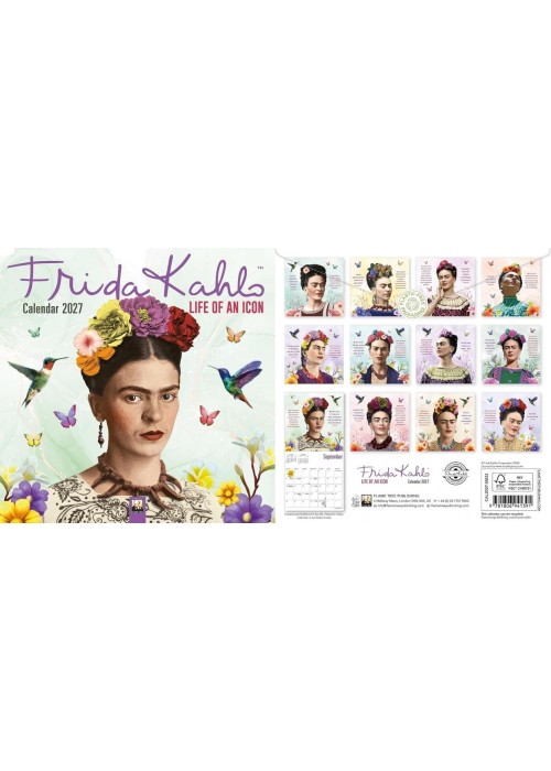 Kalendarz 2027 mini Frida Kahlo Life of an Icon