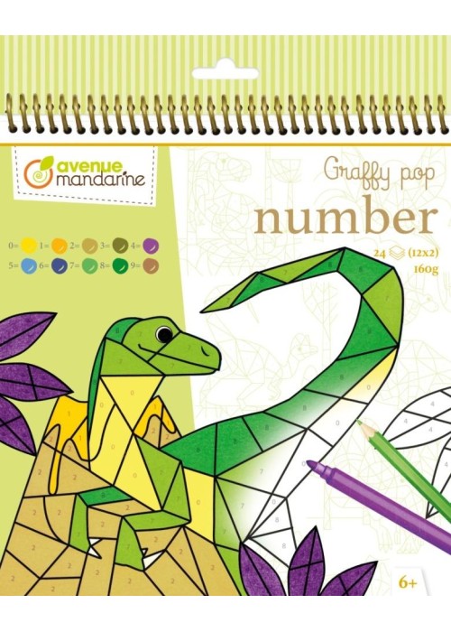 Kolorowanki po numerach - Dinozaury