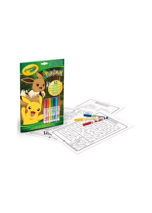 Kolorowanka z łamigłówkami Pokemon CRAYOLA