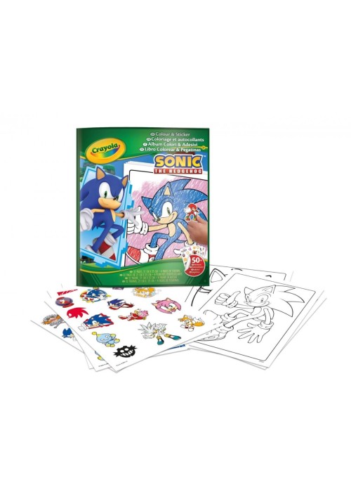 Kolorowanka z naklejkami Sonic CRAYOLA