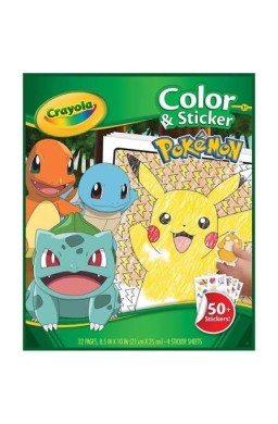 Kolorowanka z naklejkami Pokemon CRAYOLA