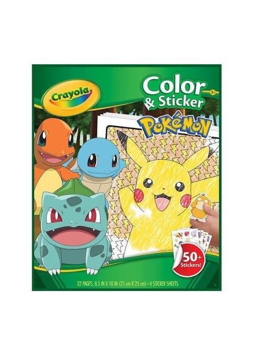 Kolorowanka z naklejkami Pokemon CRAYOLA