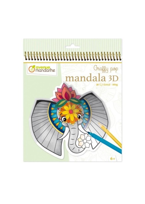 Kolorowanki mandale 3D - Zwierzęta sawanna