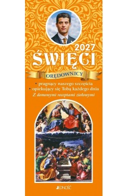 Kalendarz 2027 zdzierak Święci orędownicy