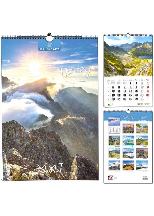 Kalendarz 2027 13 planszowy Tatry