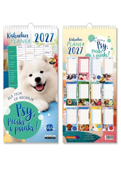 Kalendarz 2027 Planer Psy