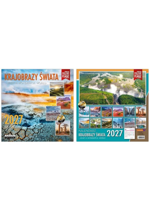 Kalendarz 2027 ścienny Classic Q Krajobrzy świata
