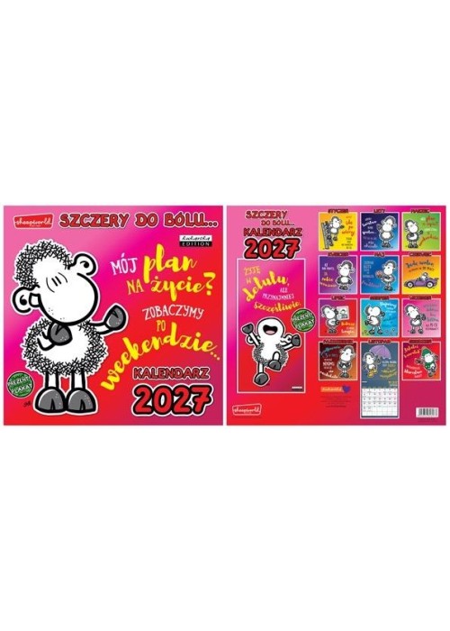 Kalendarz 2027 ścienny Classic Q Sheep Szczery